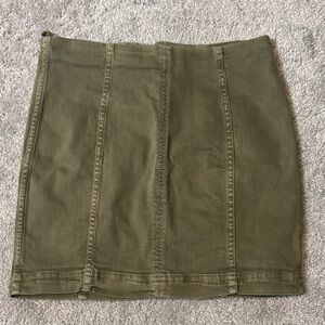 Free People Khaki Pencil Skirt